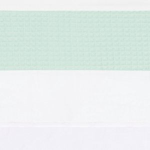 BINK Bedding Ledikantlaken Wafel (Pique) mint 100 x 150 cm - laken voor ledikant - lakentje - babylaken - wafel - mint groen