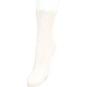 Bonnie Doon Girly Merino Wol en Cashmere Dames Sok Vrouwelijk Boordje Warm en Zacht Maat 36/42 Kleur Off White - Merino Wol - Cashmere - Comfortabel - Elegant - Dames - Winter - Vrouwelijk - Luxe - Warme Voeten - Off White - BP241106.110