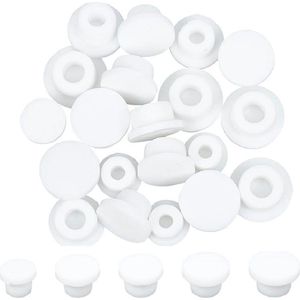 witte fles stop herbruikbare siliconen resistente plug - 20 stuks, 5 maten - waterdichte tulead gat plug rubbertule geschikt voor 155 mm tot . .