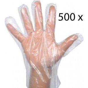 Wegwerp Handschoenen - Transparant - Voordeelverpakking - 500 Stuks - Large