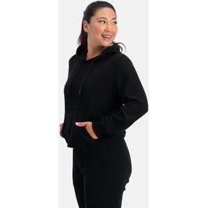 Bamboo Basics Dames Hoodie Gaby - Maat S - Zwarte Hoodie - Zachte Bamboe Dames Hoodie Met Capuchon - Sweater Dames Capuchon