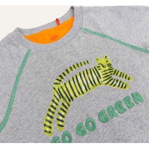 Twan l.sl. T-shirt 99 Solid with artwork Go Go Green Grey: 122/7yr