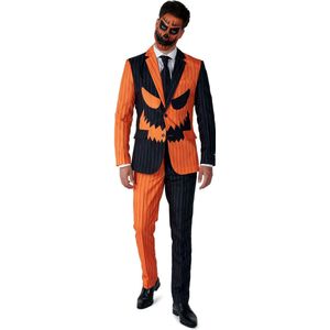 Suitmeister Pumpkin - Mannen Kostuum - Jack-O-Lantern Outfit - Pompoenpak - Oranje - Halloween - Maat M