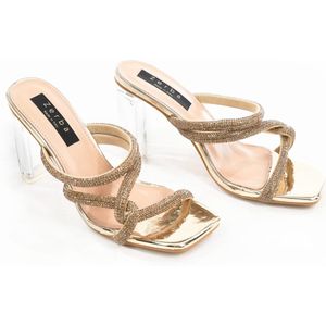 Zerba - Dames Sandalen - Muiltjes - Maat 40 ��– Goud Leer – Adria