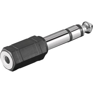 Goobay - AUX/Jack Adapter - Zwart - 3.5 mm naar 6.35 mm