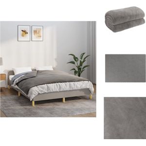 The Living Store Verzwaringsdeken - Katoenen stof - Hypoallergene vulling - 137 x 200 cm - Grijze kleur