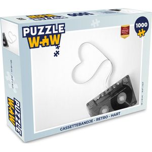 Puzzel Cassettebandje - Retro - Hart - Legpuzzel - Puzzel 1000 stukjes volwassenen