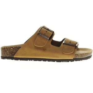Bionatura Lederen Cognac Tweeband Slipper maat 40