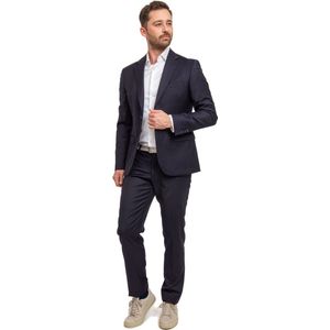 Suitable - Kostuum Toulon Serge Wol Uni Navy - Heren - Maat 102 - Slim-fit