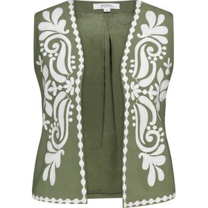 MS Mode Gilet Gilet met borduursels