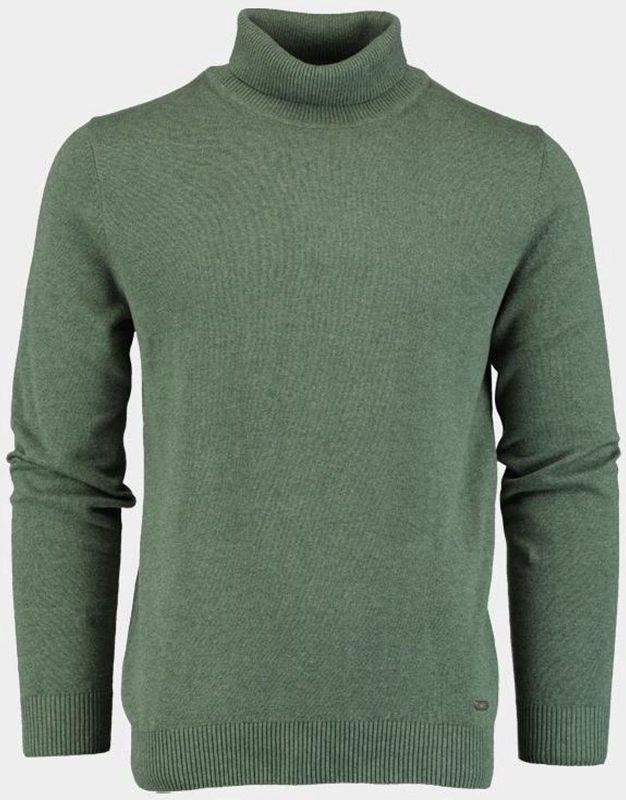 Bos Bright Blue - Dex Rollneck Pullover - Groen - 100% Katoen