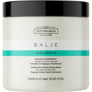 Technique Balje - multi-actief hydraterend haarmasker 1000ml, Voor droog en normaal haar, MADE IN ITALY