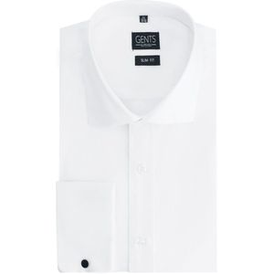 GENTS - Dubbele manchet - Polyblend - Wit - Maat EU38/S