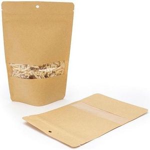 Stazakken Kraft 13x8x20,5cm | 113 gram met ophanggat (100 stuks)