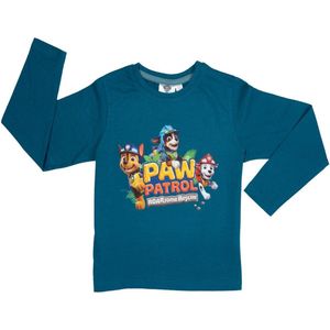 Paw Patrol Shirt - Rescue - Lange Mouw - Donkergroen - Maat 110/116