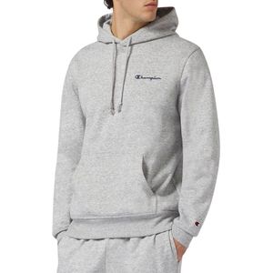Champion - Small Embroidered Logo Hoodie - Grijs - Hoodie-trui