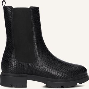 Omoda - Sophie-39 - Chelsea Boots - Zwart - Leer - Krokoprint