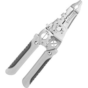 20.5cm Multifunctional Wire Cutting Pliers, Upgrade Electric Wire Stripper Professional Crimping Cable Tool Efficient Wire Stripper for Electrician Clamps Stripping Crimping Cutting