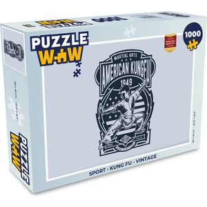 Puzzel Sport - Kung fu - Vintage - Legpuzzel - Puzzel 1000 stukjes volwassenen