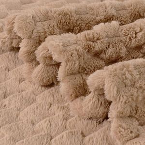 Fleece knuffeldeken, extra zachte wollige dekens, lichte, gezellige microvezel bankdeken/wollen deken voor kantoor, stoel en camping, 130 x 150 cm, camel