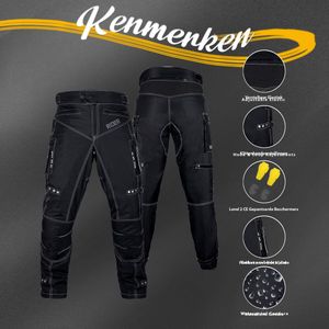 Motorbroek voor heren Dual Sport Motocross Motorbroek Rijden Overbroek Enduro Adventure Touring Waterproof CE Armored All-Weather - (Waist 32''-34'' Length 32'') - Motorcycle Pants Riding Overpants Enduro Waterproof CE Armored All-Weather