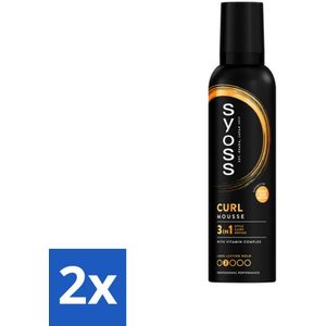 Syoss - Curl - Haarmousse - Anti-Pluis & Bounce - 250 ml - Voordeelverpakking - 2 stuks