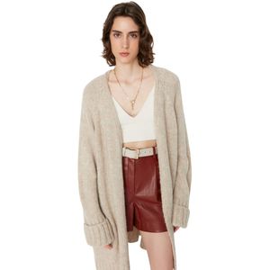 Trendyol Antraciet Gebreide Vest Met Brede Pasvorm En Zachte Textuur Twoaw21Hi0555