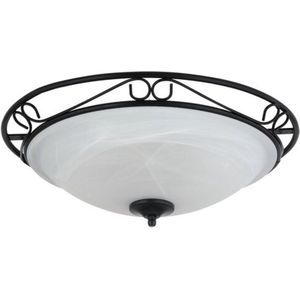 Rabalux - Plafondlamp - Binnenlamp - Plafonnière - 3xE27 - IP20 - Metaal / glas - zwart en wit