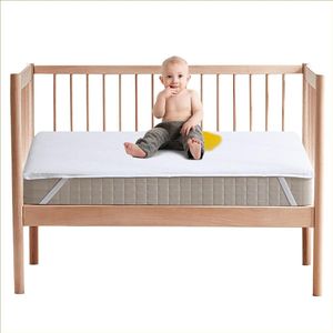 Baby waterdichte matrasbeschermer 60x120cm, ademende matrasoplegger, katoen, matrasbeschermer zonder gekraak