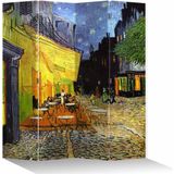 Fine Asianliving Kamerscherm B160xH180cm 4 Panelen Vincent van Gogh Cafeterras bij Nacht