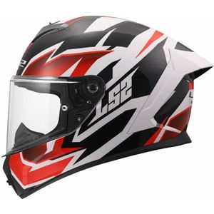 LS2 FF820 Rapid III helm Xtrem glans wit zwart rood S