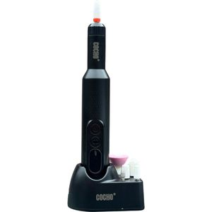 COCHO® Elektrische Nagelfrees – Pedicureset met Nagelvijl Bitjes – Professionele Elektrische Nagelvijl – Voor Manicure & Pedicure – Zwart