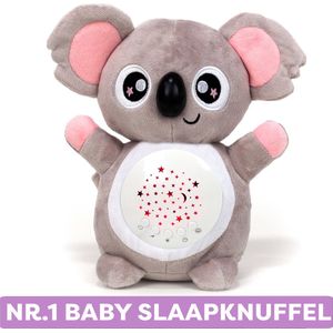 Easybaby Hartslag Knuffel - White Noise Baby Knuffel met Huilsensor, Lichtprojectie, Baarmoedergeluiden en Slaapmelodieën - Koala