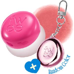 fwee - blurry pudding pot keyring set [PK02 Skirt] + random color keyring [5g] (lipstick/blush)