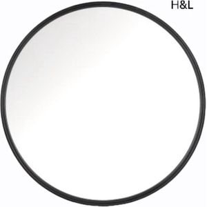 H&L spiegel - rond - ⌀30 cm - zwart - muurspiegel - woonkamer - slaapkamer - muurdecoratie