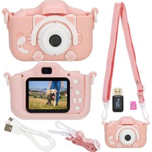 Springos Digitale Camera - Kindercamera - Kindvriendelijk - Kitten - Roze