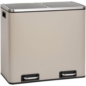 Svita - TM2X24 - Prullenbak - Taupe - 48L Afvalbak