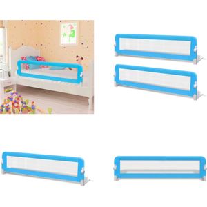 vidaXL Kinderbedhekjes 2 st 150x42 cm blauw - Bedhekje - Bedhekjes - Baby Bedhekje - Baby Bedhekjes