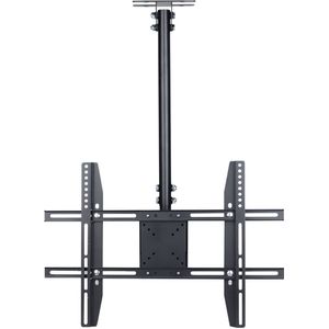 PureMounts TV plafondbeugel voor televisie, geschikt voor 19-43 inch, inklapbaar, in hoogte verstelbaar, draaibaar, kantelbaar, tot VESA 200x200, zwart