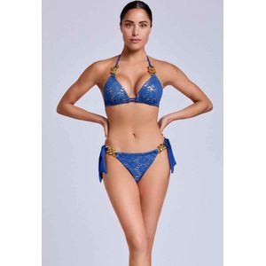 David - Eden Triangel Bikini Set - maat 42 - Blauw/Goud