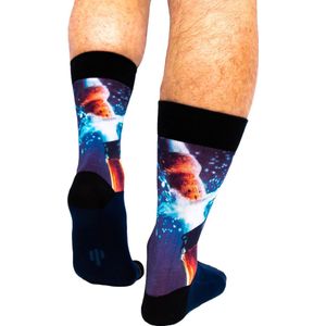 Sock My Feet - Grappige sokken heren - Maat 39-42 - Sock My Popping Cork - Feest sokken - Funny Socks - Vrolijke sokken - Leuke sokken - Fashion statement - Gekke sokken - Grappige cadeaus - Socks First.