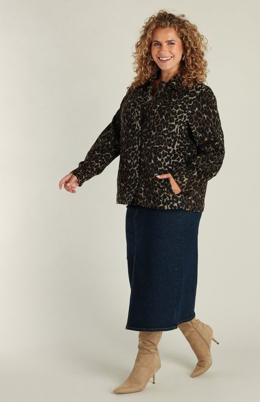 YEST - CURVE Gwendoline - Tussenjas - Multi Leopard