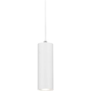 LED Railverlichting - Hanglamp - Trion Dual Monla - 2 Fase - GU10 Fitting - Rond - Mat Wit - Aluminium