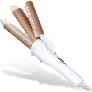 2-in-1 keramische krultang en stijltang, stijltang, professionele haarstylingtool met twee functies, 1,18' krulvolume, 160-200C warmte, snelle verwarming, 1,8 m snoer, voor lang en kort haar