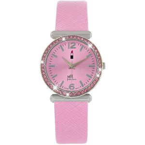 Little Miss Fabulous horloge met roze PU band