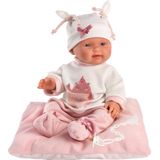 Llorens mini babypopje Bebita met roze kussen - 26cm