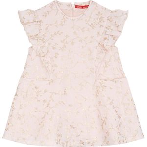 Diekje short sleeve dress 32 AOP golden foil flower Pink: 104/4yr