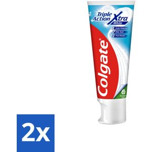 Colgate - Triple Action Whitening - Tandpasta - 75ml - Voordeelverpakking - 2 stuks