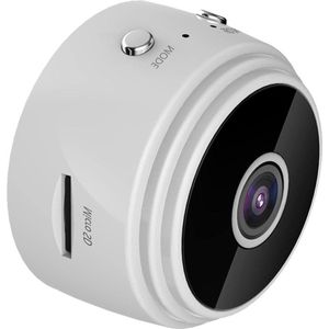 Spy Camera 1080P Videocamera Infrarood Nachtzichtcamera - Wifi Beveiligingscamera 150 ° Groothoek Slimme Bewegingsdetectie Kinderen Oppas - Wit