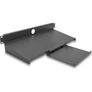 Delock 19″ Shelf for Keyboard and Mouse 1U dark grey
